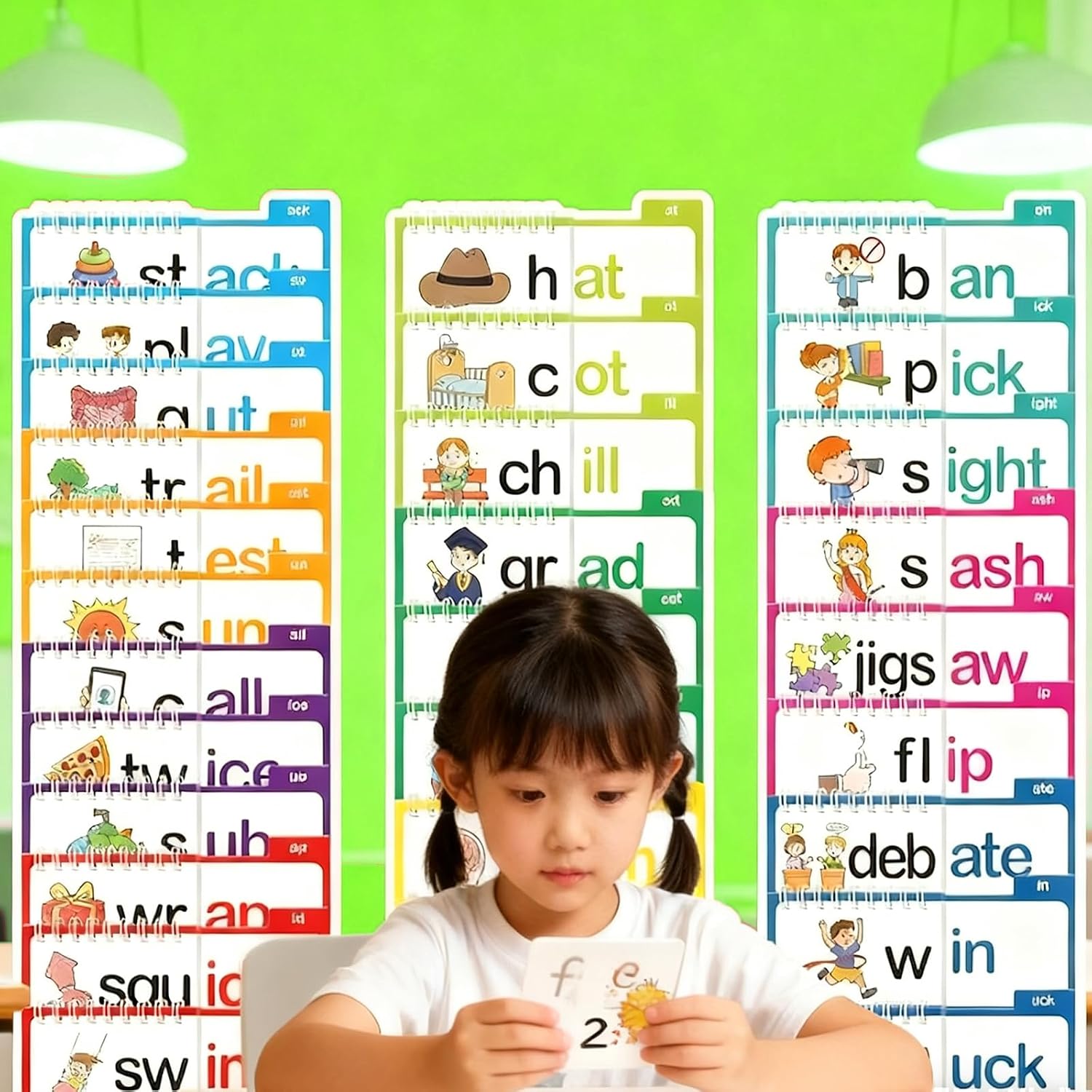 30 Read and Rhyme Flip Books Letter Sounds Flash Cards Flip Books Interactive Reading Flash Cards