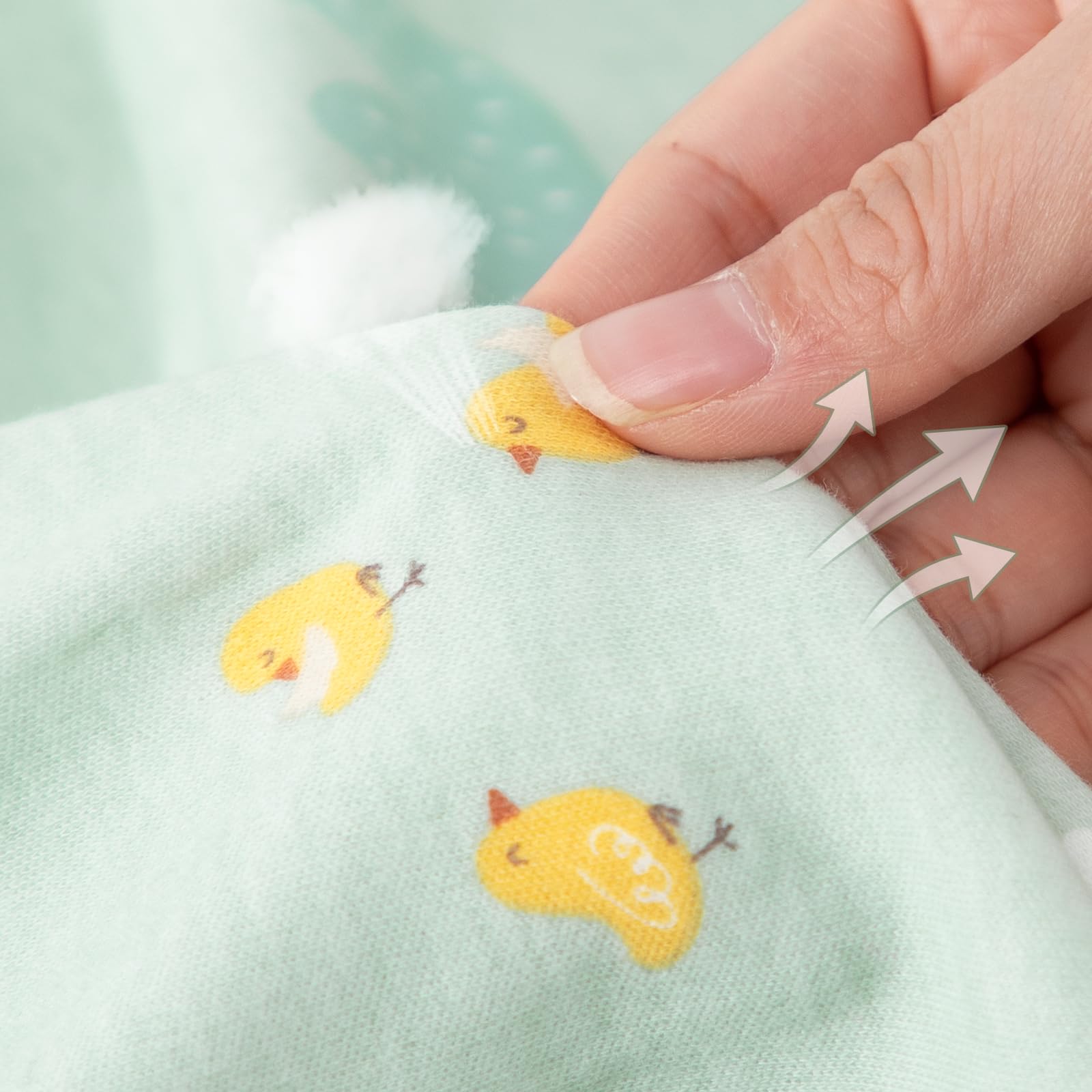 MIKAFEN 2er Pack Baby Schlafsack Sommer 0.5 Tog,Baumwolle Kinder Sommerschlafsack für Jungen und Mädchen, Grün,6-14 Monate Baby