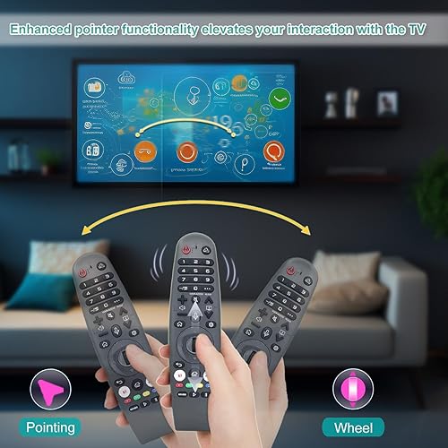 Miniatura 2 de Control remoto de voz mágica de repuesto para LG OLED QNED NanoCell Smart TV, con función de puntero, comando de voz y teclas de acceso rápido para