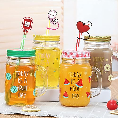 Miniatura 3 de 6 fundas de silicona para pajilla, fundas reutilizables para pajillas, puntas de popote a prueba de salpicaduras, cubierta de popote de temática