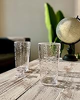 Vista 9 de KLIFA - Bonito: 14.7 y 20 onzas, juego de 8, vasos acrílicos y vasos altos para beber, sin BPA, vasos de plástico apilables, aptos para Transparente