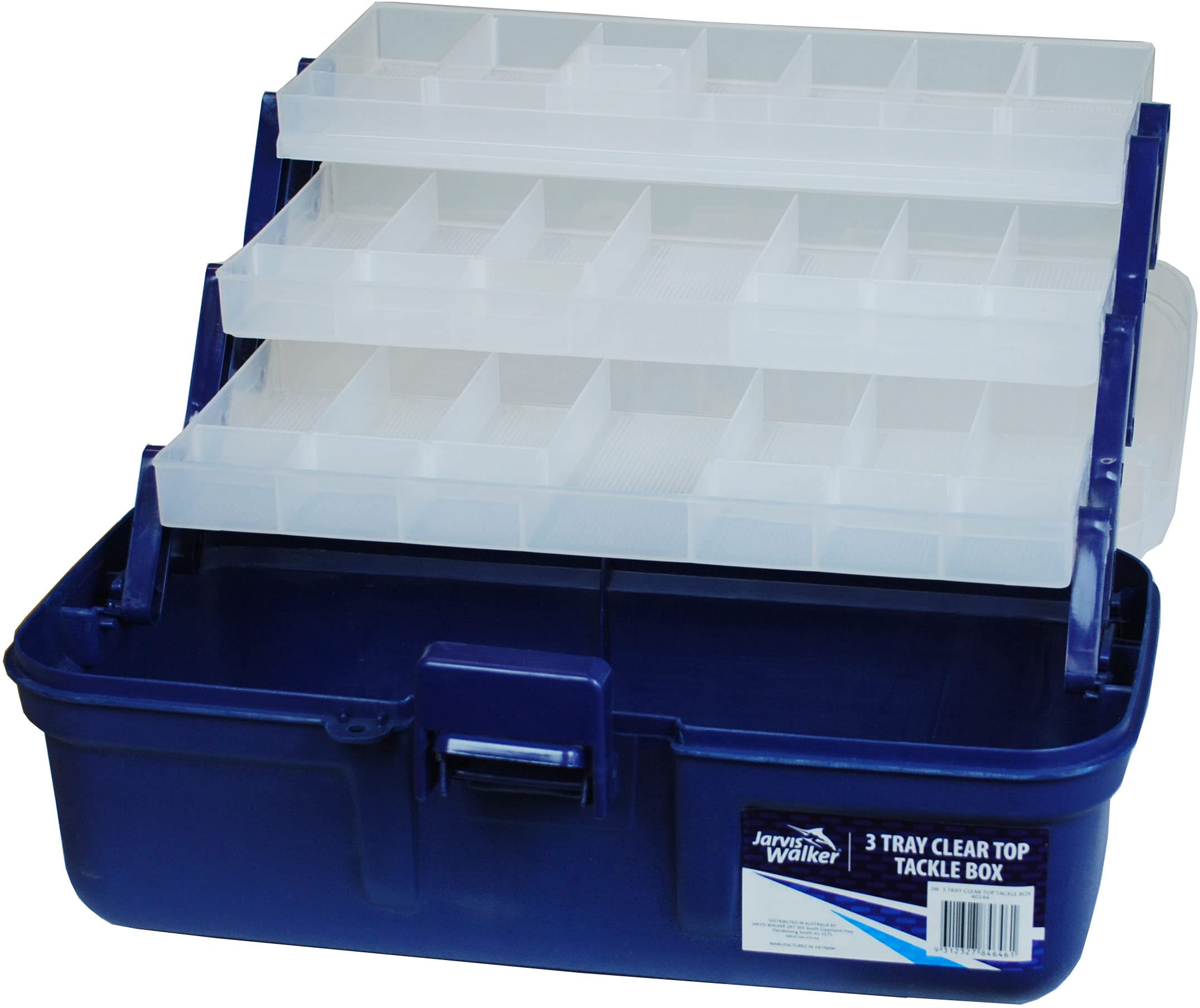 Jarvis Walker Cantilever 3 Tray Fishing Tackle Box -