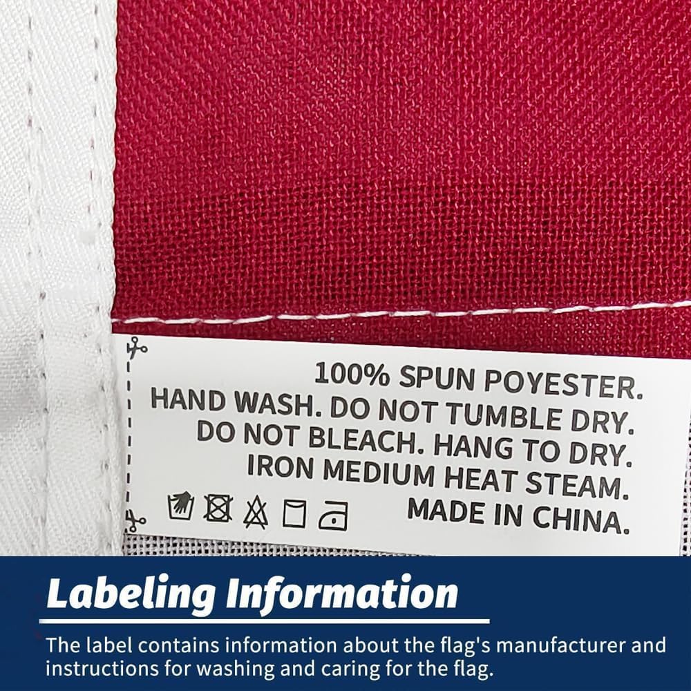 American Flag for Outside 4x6 FT, Deluxe Heavy Duty Spun Polyster, TearProof and Waterproof Super Tough Series, All Weather High Wind USA US Flag with Embroidered Stars, Sewn Stripes, Brass Grommets - Image 8