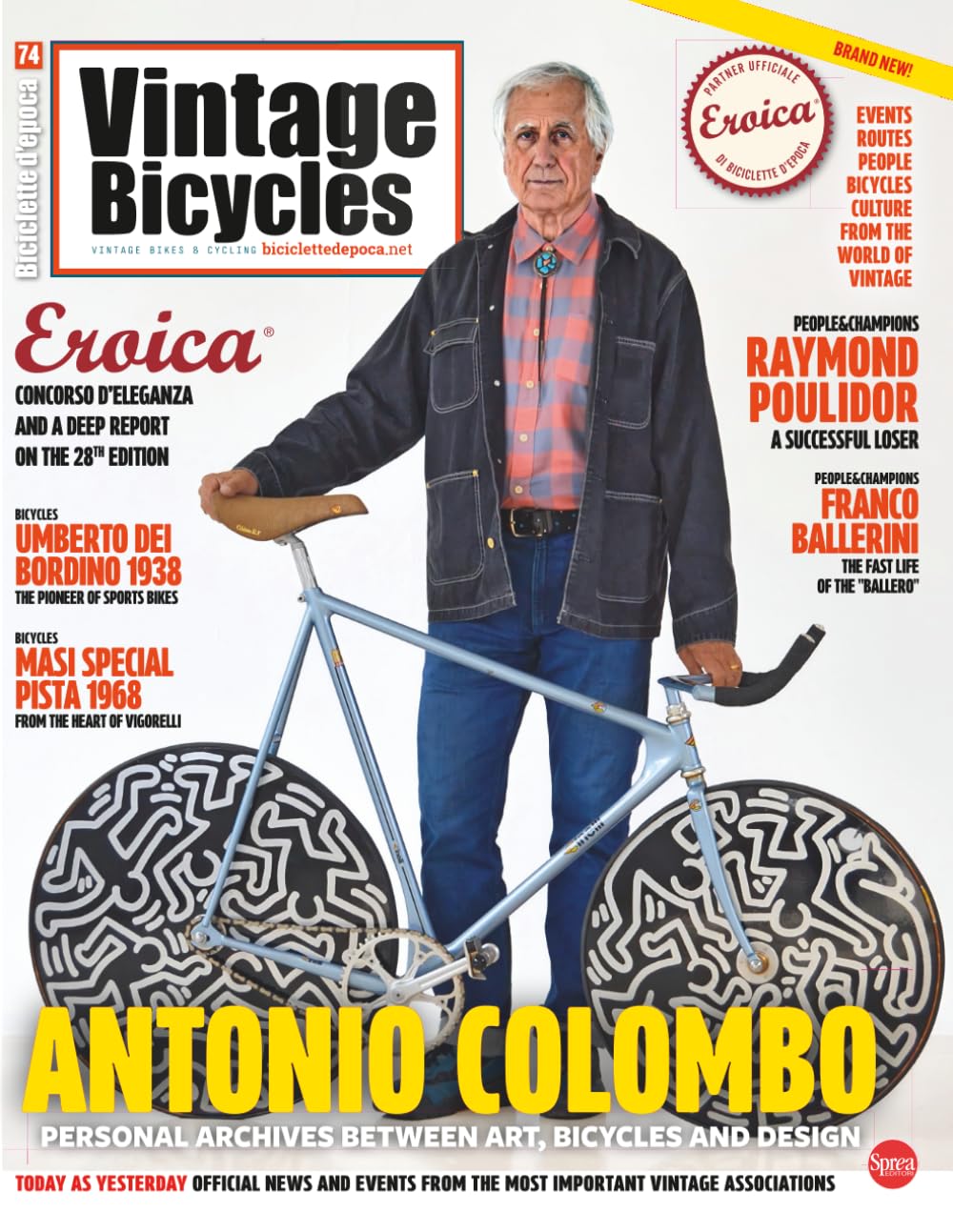 Biciclette d'Epoca 74: Antonio Colombo, personal archive between art, bicycles and design (Vintage Bicycles - English edition of Biciclette d'Epoca