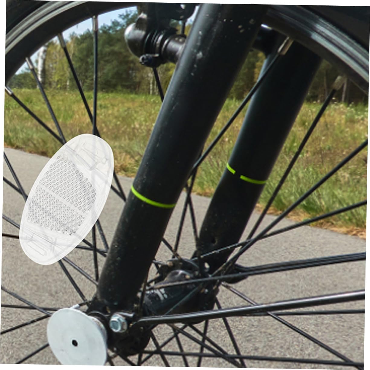 VANZACK 8Pcs Bike Reflectors High Reflective Signs for Night Safety Fit for Mountain and Road Bikes Enhance Visibility with Easy Installation