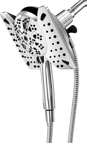 Shower Head with Handheld High Pressure, Rain Shower Head with Fixed Showerhead 