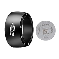 Vista 10 de IKAPE Juego de Embudo Dosificador Magnético, Anillo Dosificador de Espresso de 53MM y Filtro de Taza Compatible con Portafiltro Delonghi de 54MM Sin