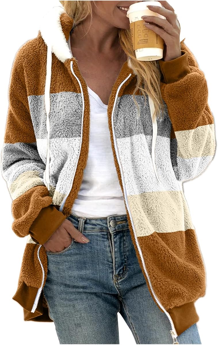 Nantdog-chaquetas de lana borrosas de gran tamaño para mujer, abrigo cálido de invierno, cárdigan de piel sintética suave a la moda 2024 S