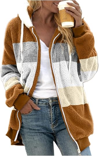 SHAOBGE Fall Clothes For Women 2024 Womens Thickened Overcoat Solid Color Splicing Warm Winter Lined Winter