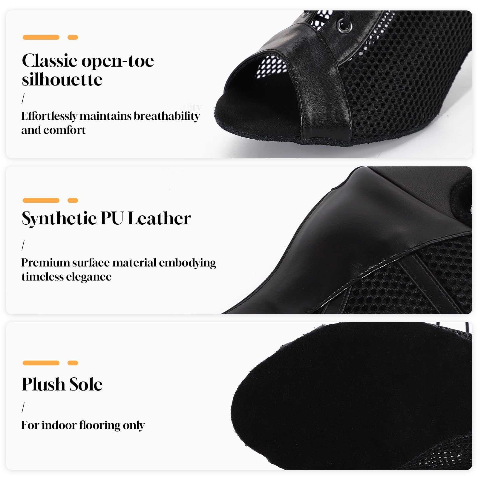 Femmes Bottines de Danse Chaussures Bout Ouvert Lacets Fete Salsa Salon Party Prom Sandales Bottes