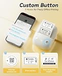NIIMBOT B2 Label Maker Machine with Custom Button, Built in Clock,Silver | 2 Inch Portable Label Printer Bluetooth Thermal Printer for Small Business, Barcode, Logo Sticker Printers for Phone & PC