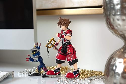 Miniatura 6 de KINGDOM HEARTS Figura de acción exclusiva oficial – Paquete de 2 figuras de Valor Form Sora & Heartless Soldier – Réplica coleccionable de juguete