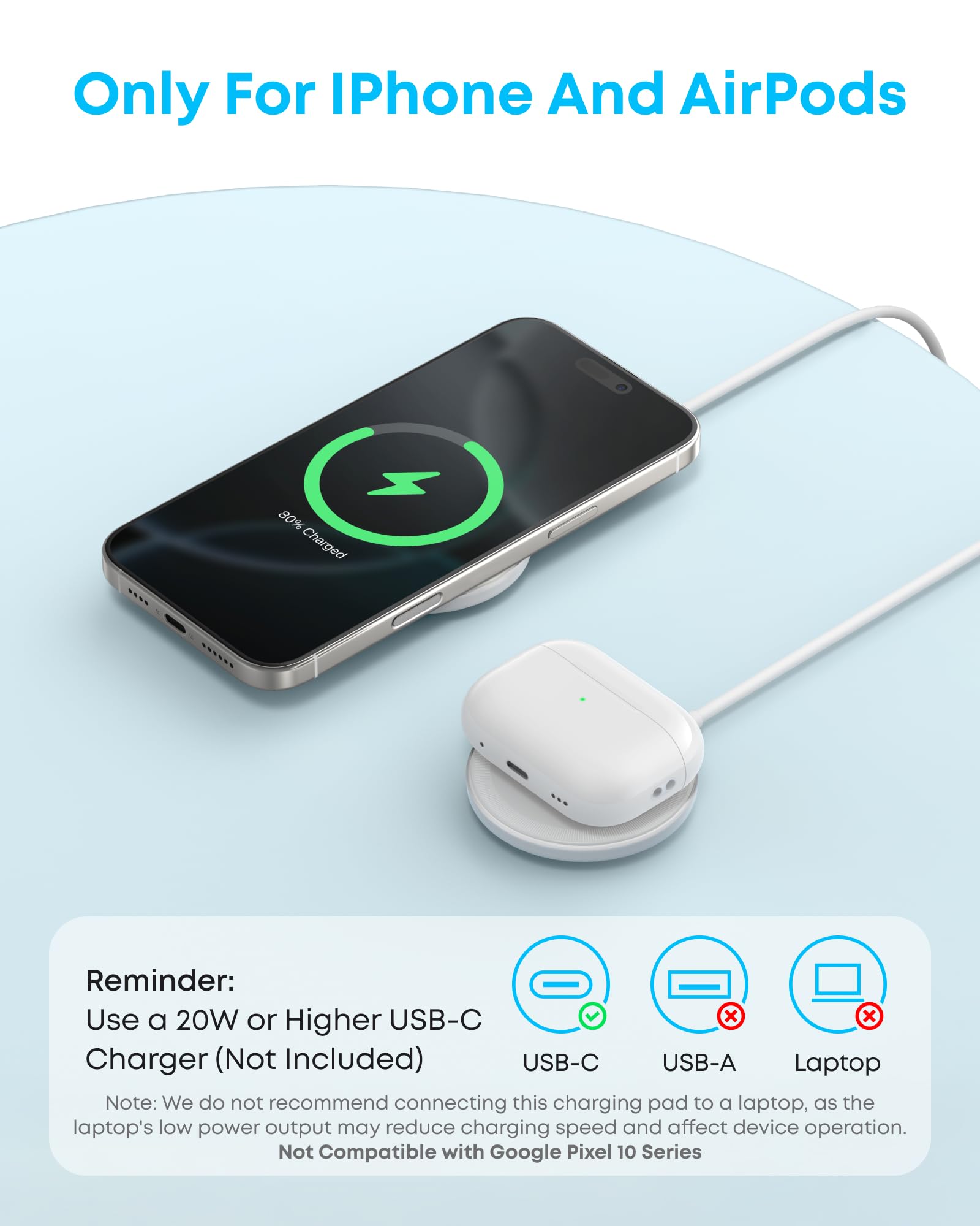 Amazon.co.jp: Anker Zolo 磁気ワイヤレス充電器 2個パック Qi2認定