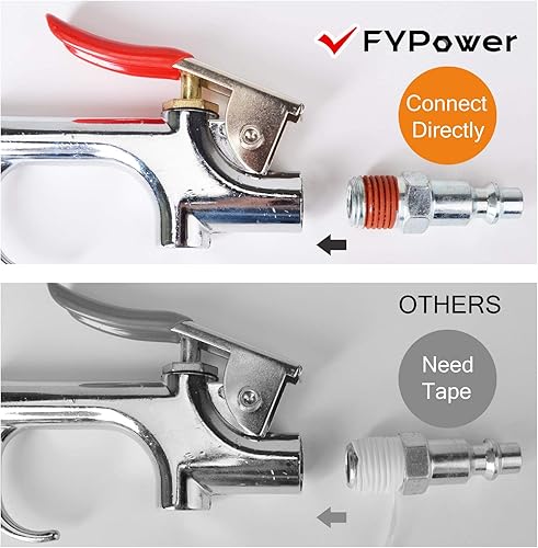 Miniatura 6 de Kit de accesorios para compresor de aire de 18 piezas, kit de manguera de compresor de aire de polietileno de retroceso de 14 pulgadas x 25 pies,