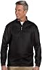 5330 Mens Houndstooth Half-Zip Jacket-Mens Athletic Jackets--Large-Black