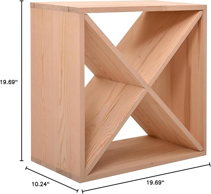 Estante modular para vino Gecheer 24 botellas, madera Burlywood miniatura 3