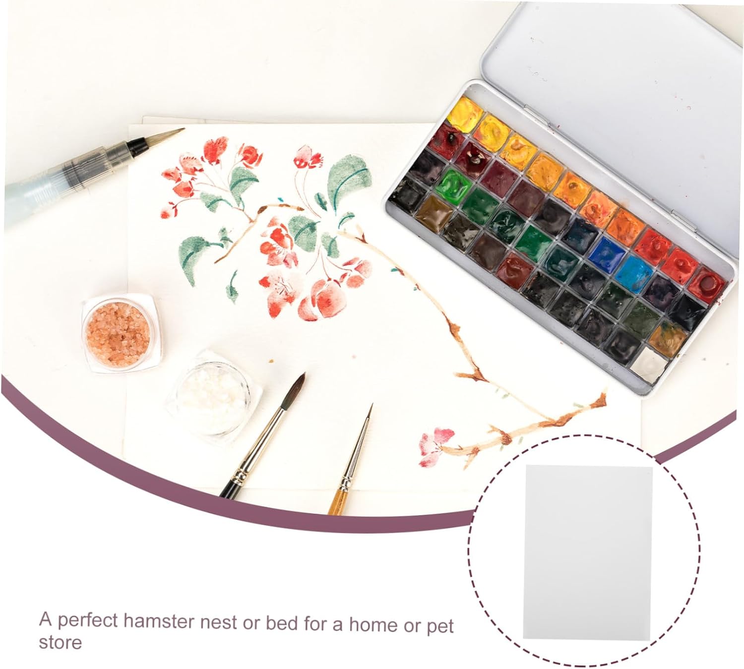 Beatifufu 25 Sheets Water Soluble Drawing Paper Professional Daily Use Art Sketching Paper for Beginners and Veterans Lightweight for School and Home