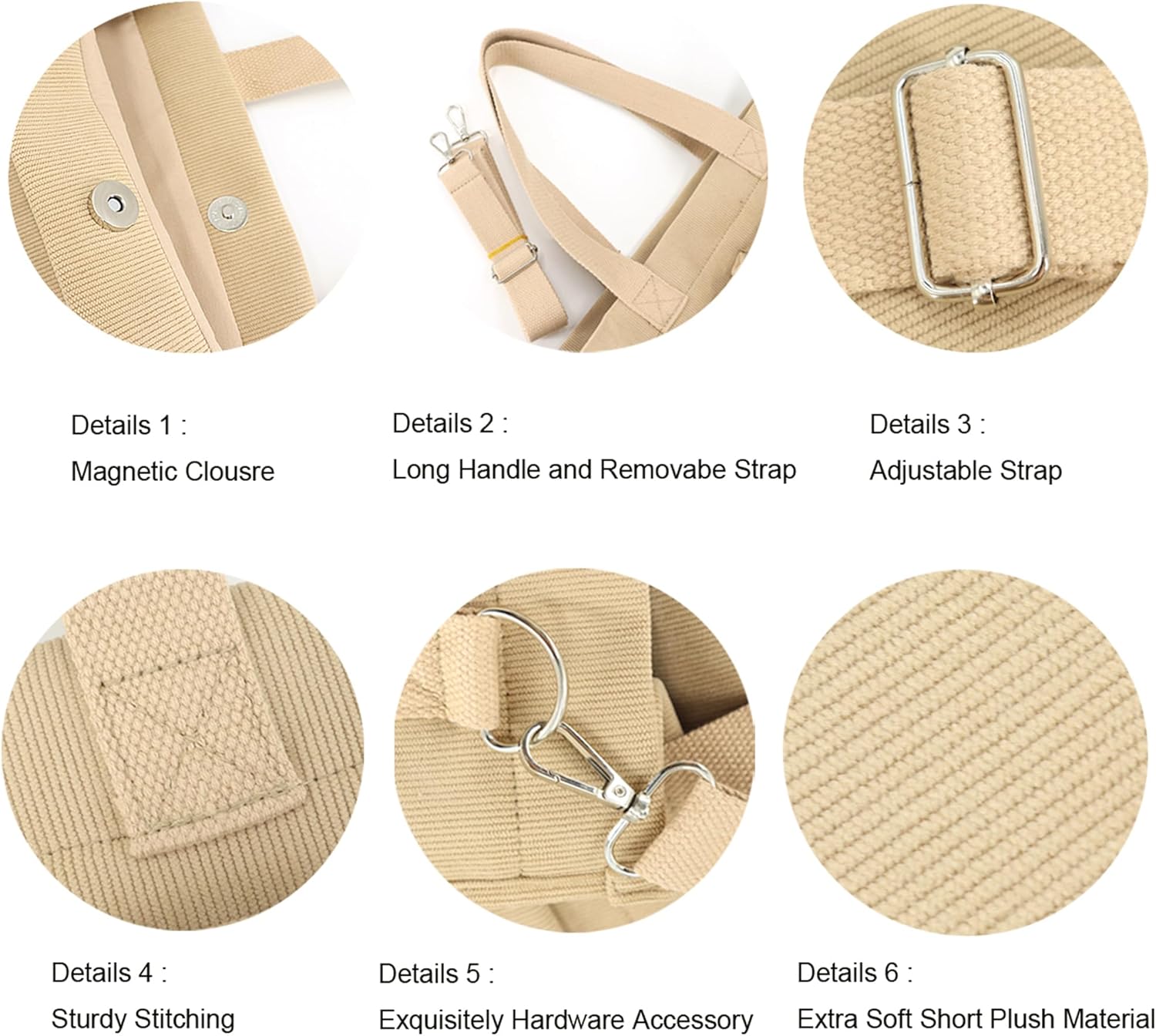 UERRUAM Tote Bag for Women with Pockets,Large Corduroy Crossbody Purse for Laptop,Work,College,Everyday,Travel - Image 4