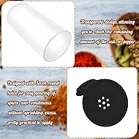 Vista 3 de 4 Pcs Salt and Pepper Shakers Set Large Salt Dispenser Camping Picnic Shaker with Lid Plastic Shakers with Lids Picnic Jar Container for Sugar