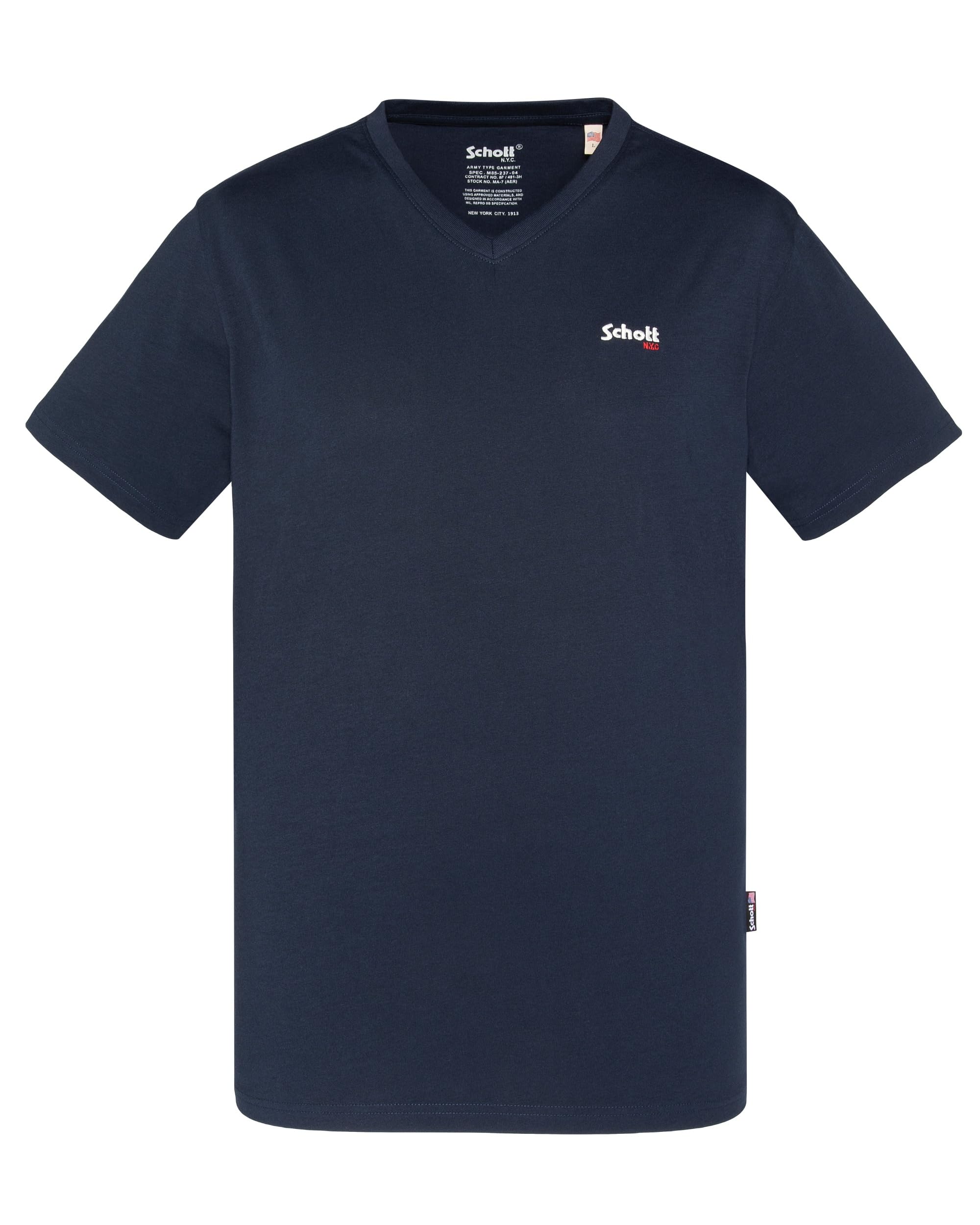 Schott Nyc Men's Blue Tscasualv T-Shirt, Xl