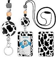 Vista 7 de Cordones arcoíris para profesores para tarjetas de identificación y llaves, lindo cordón de silicona con cuentas separables para mujeres