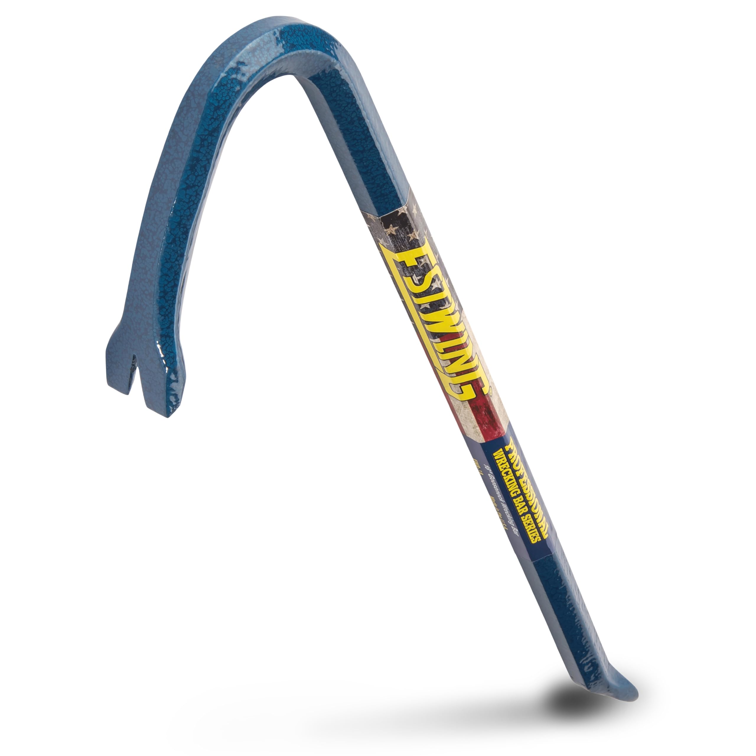 ESTWING Gooseneck Wrecking Bar - 5/8" x 18" USA Made Pry Bar with Angled Chisel End & Forged Steel Construction - EWB-18