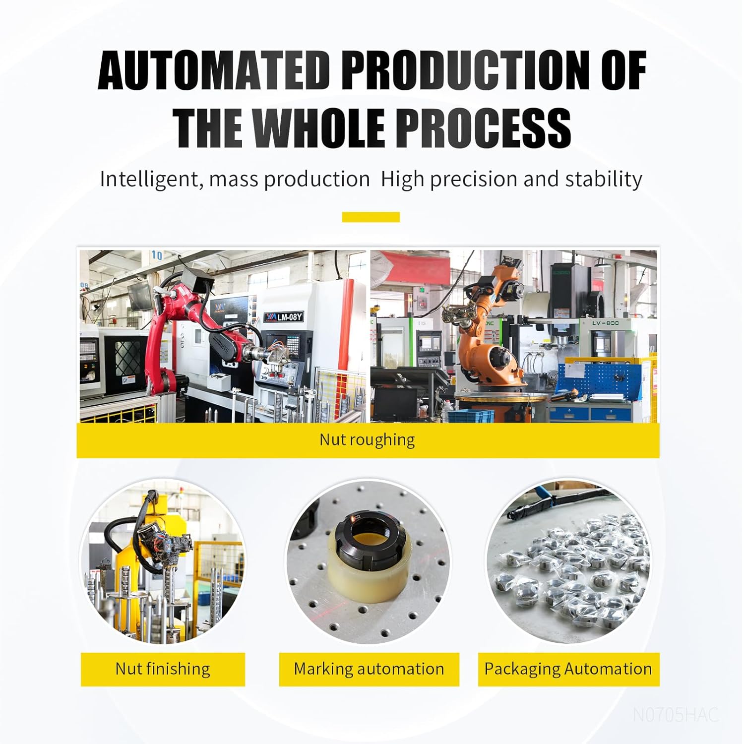 5PCS ER16-A Collet Nut with Structural Balance Collet Clamping Nut for CNC Milling Chuck Holder Lathe