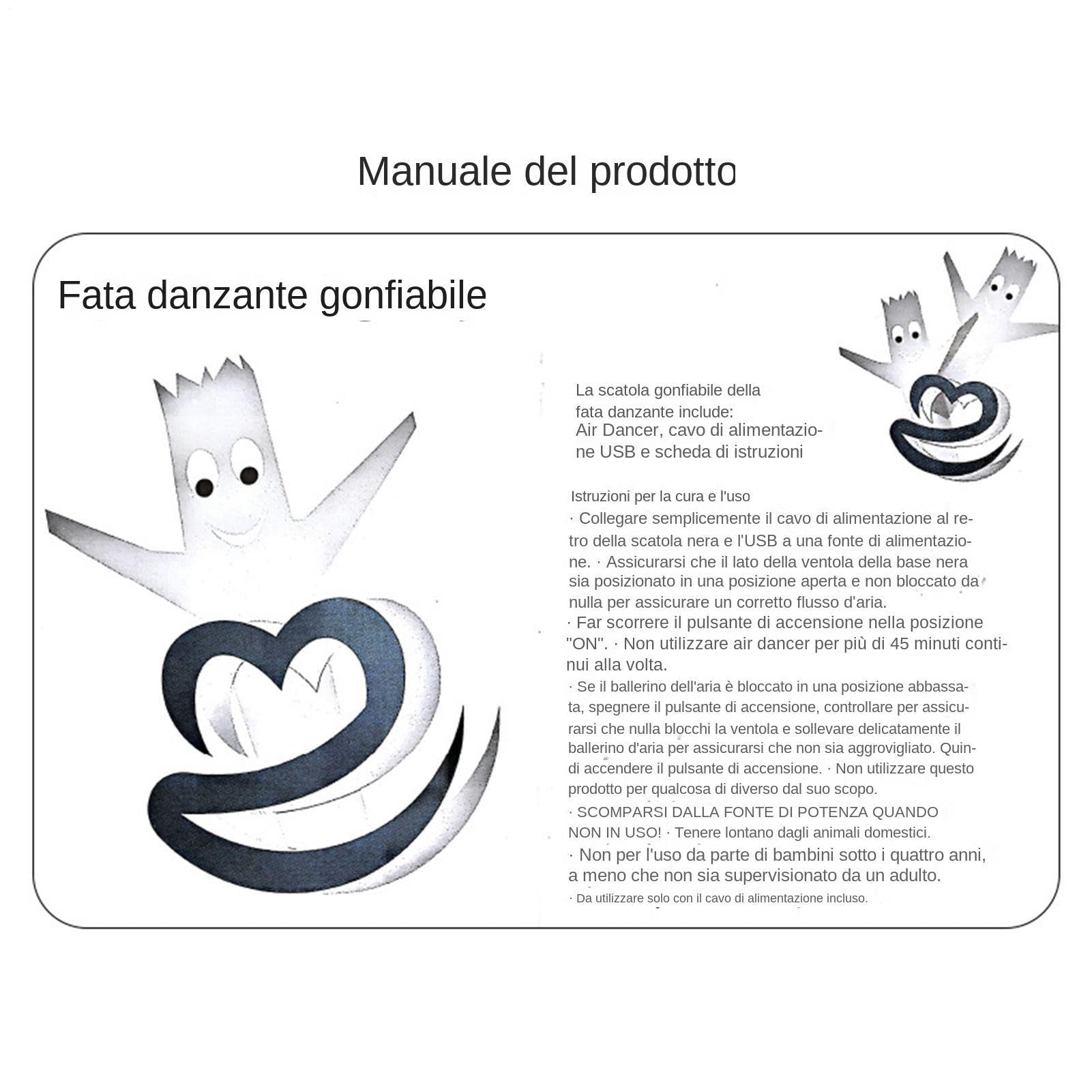 Generico Desktop Inflatable Waving Man - 50cm Shaking Arm Ornament | Mini Air Dancer with Blower for Home Office And Living Room, Quirky Gift And Small Business Attention-Grabber