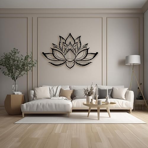 Miniatura 3 de Decoración de pared de mandala, decoración de flor de loto, colgante de pared de loto, decoración del hogar, decoración de pared de yoga, arte de