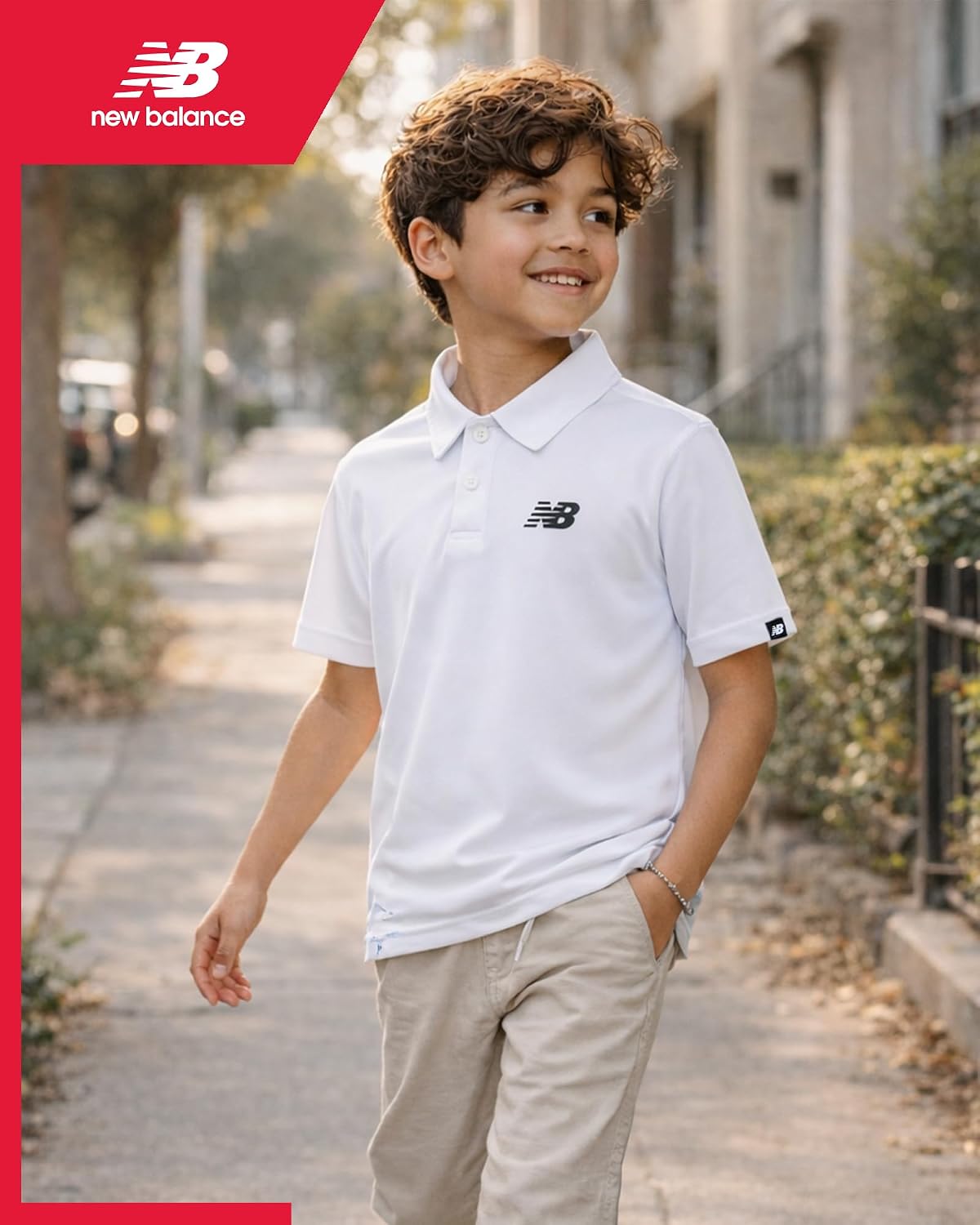 New Balance Boys Polo Shirt - Active Short Sleeve Golf Polo Shirts for Boys (8-20)
