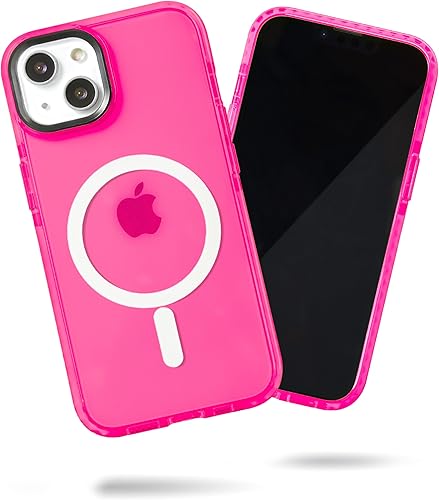 Miniatura 83 de SteepLab Funda de barrera para iPhone 14, protección de 360 grados que absorbe impactos con bisel elevado y colores llamativos (fresa roja