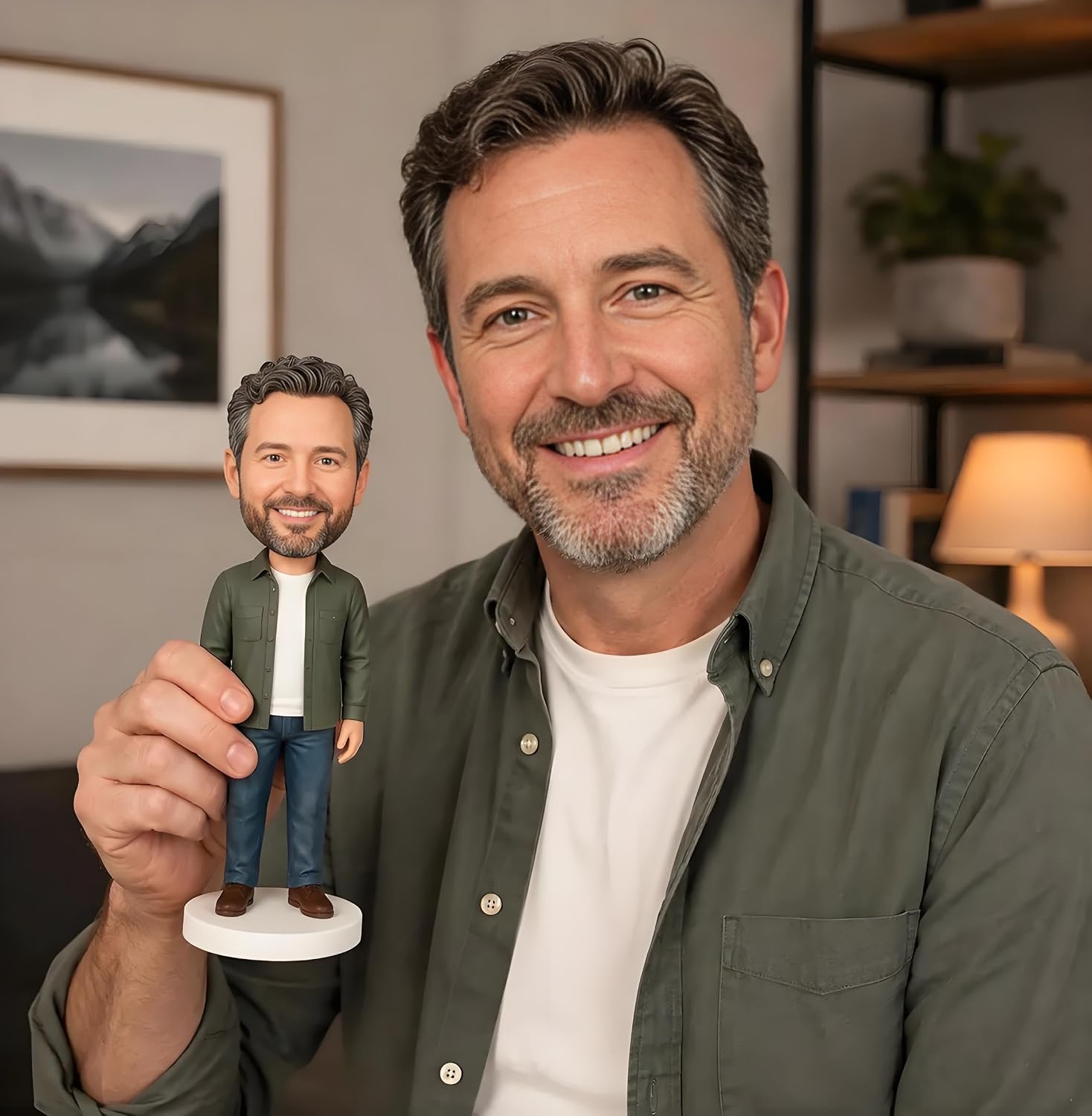 Base On Your Photos - Custom Bobblehead Handmade Figurine, Personalize Bobbleheads Gift, 6-7-8 Inchs