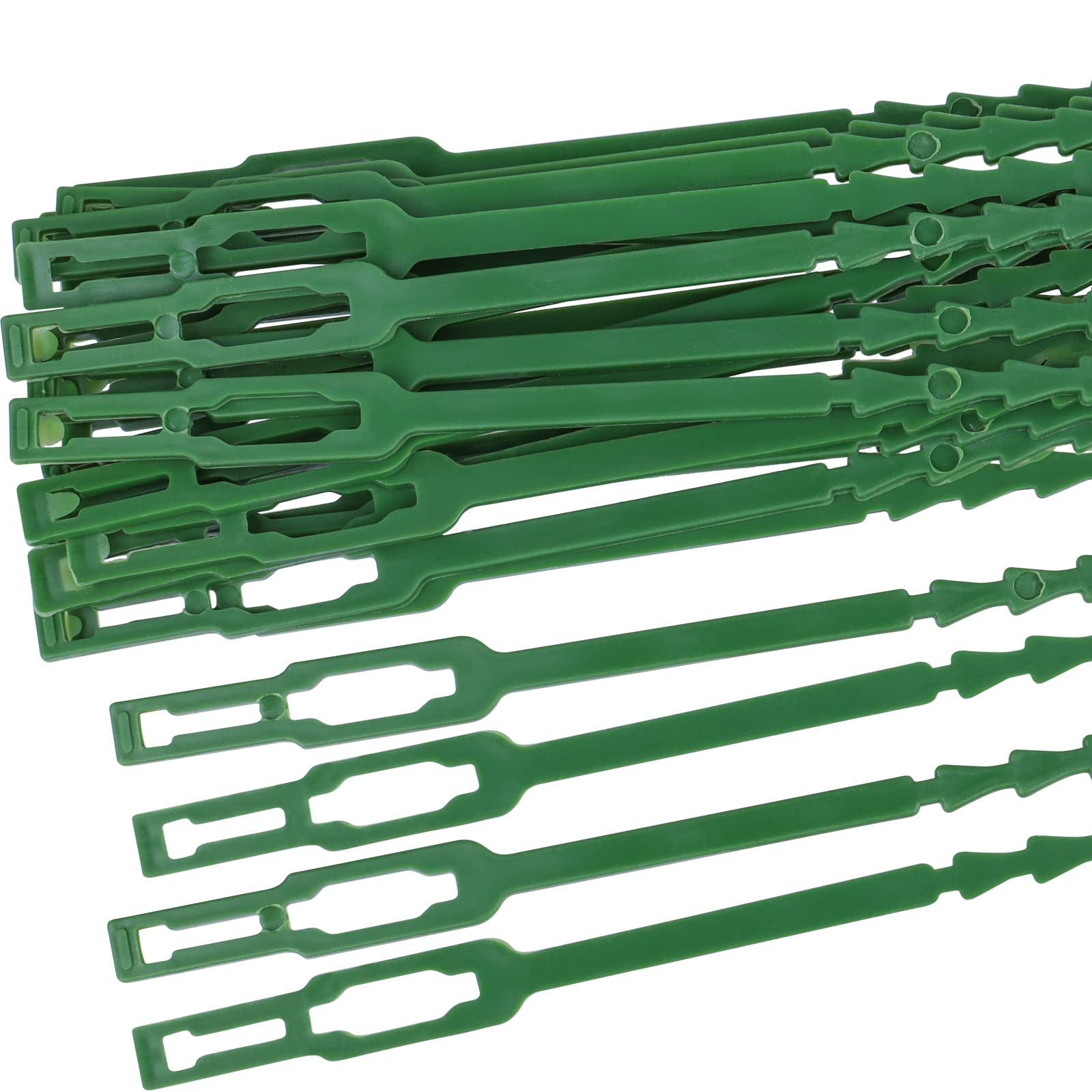 Treki 150pcs 230mm Attaches de Plantes Réglables de Jardinage Attaches Réglables Serre Câbles Lien de Serrage en Plastique Réutilisable pour Vertes Arbustes Jardinage Bricolage Maison Bureau