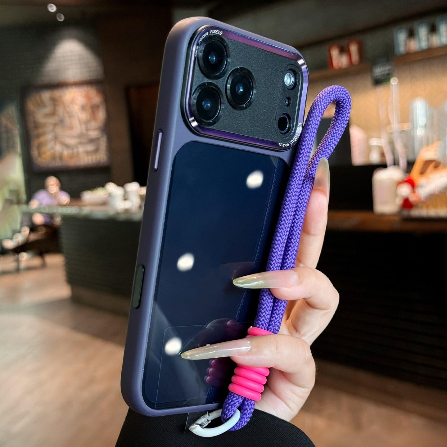 Amazon.co.jp: RNOZX iPhone 14 Pro Max用 高級ハードPC透明ケース
