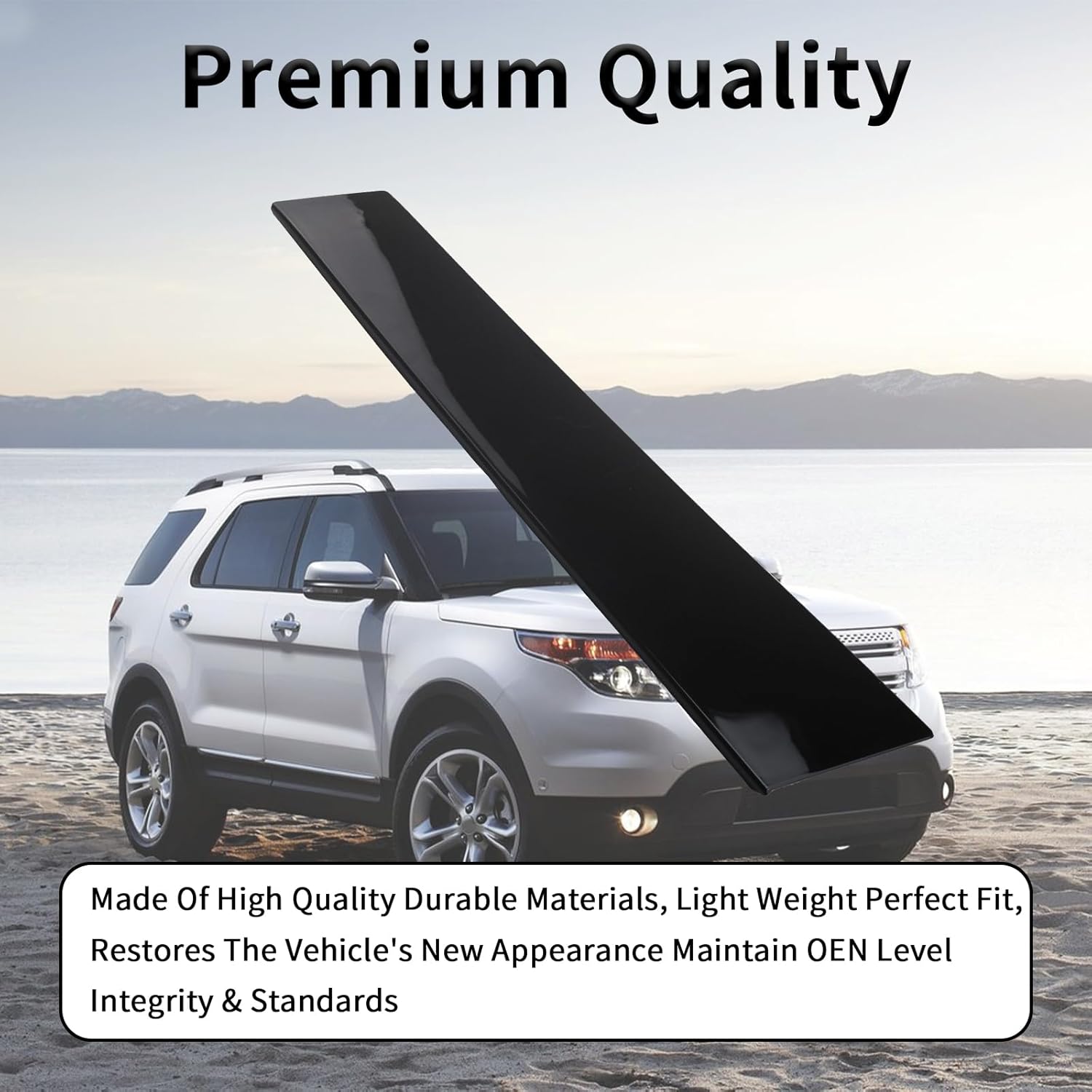 B Pillar Molding Trim Front Passenger Side Fits for Ford Explorer 2011 2012 2013 2014 2015 2016 Replaces# 926-449, BB5Z7820554AB B Pillar Trim Door Applique