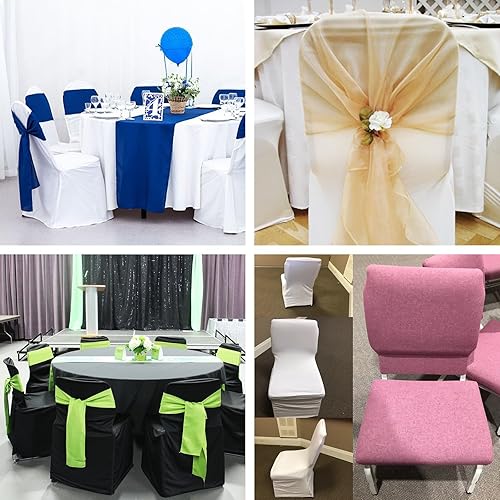 Miniatura 6 de Efavormart - Fundas para sillas de buceo de ajuste delgado, color blanco, sin arrugas