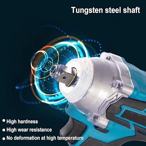 Miniatura 2 de Kit de llave de trinquete eléctrica inalámbrica, llave de trinquete de 40 pies y 38 pulgadas de potencia de carga rápida de 1 hora, batería de litio