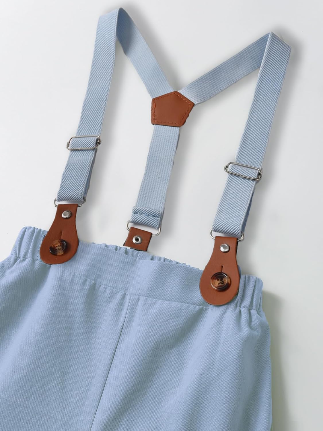 Boarnseorl Baby Boys Pants Sets,Toddler Gentleman Outfits, Infant Long Sleeve Shirt + Pants + Bow Tie + Suspenders - Image 7