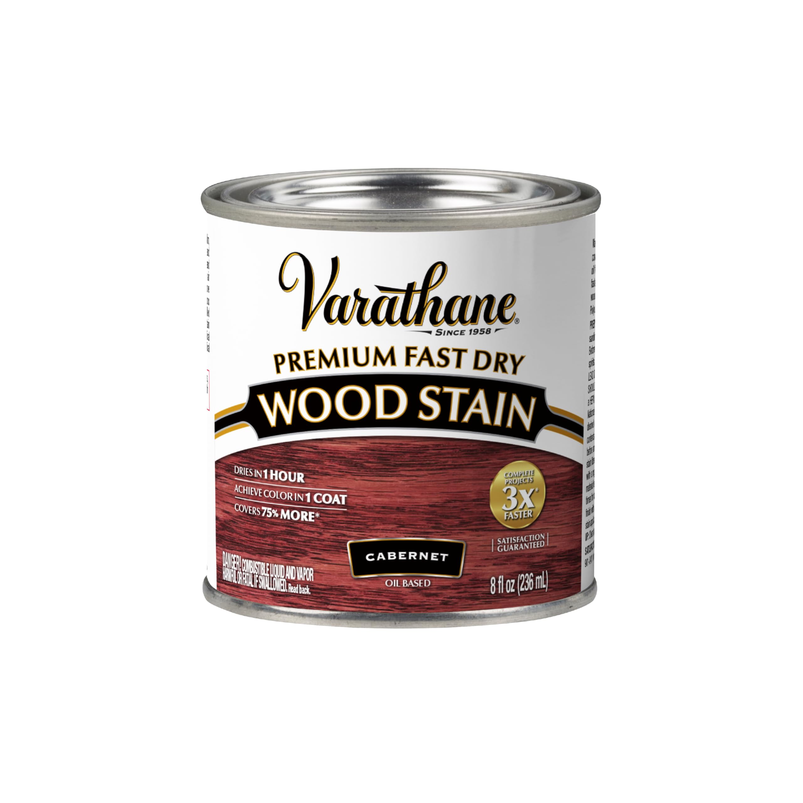 Rust-Oleum Varathane 262035 Premium Fast Dry Wood Stain, Cabernet, (Half Pint/236ml)