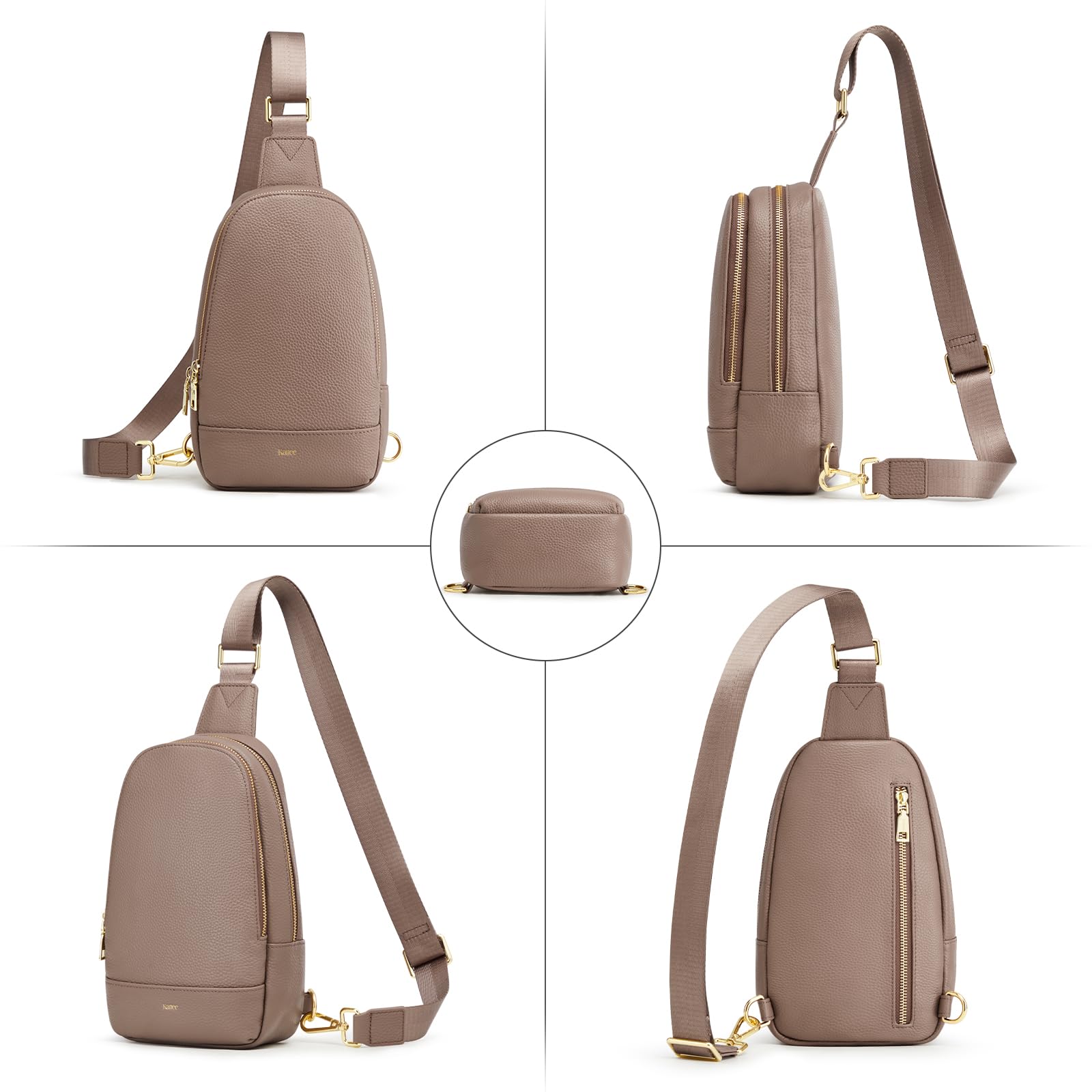 Kattee Borsa a tracolla da donna, in morbida pelle, borsa a tracolla da donna, piccola borsa a tracolla con blocco RFID