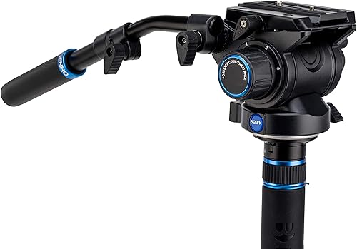 Miniatura 4 de Benro Aluminio # 4 MCT38AF Monopod 4 secciones 3 patas Base Flip Lock S6 cabeza (MCT48AFS6)