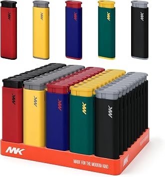 MK Lighter 50PCS Candle Lighters, Windproof Butane Refillable,BBQ, Camping, Outdoor, Butane Refillable, Multipurpose Lighter218Z HUE -50PC