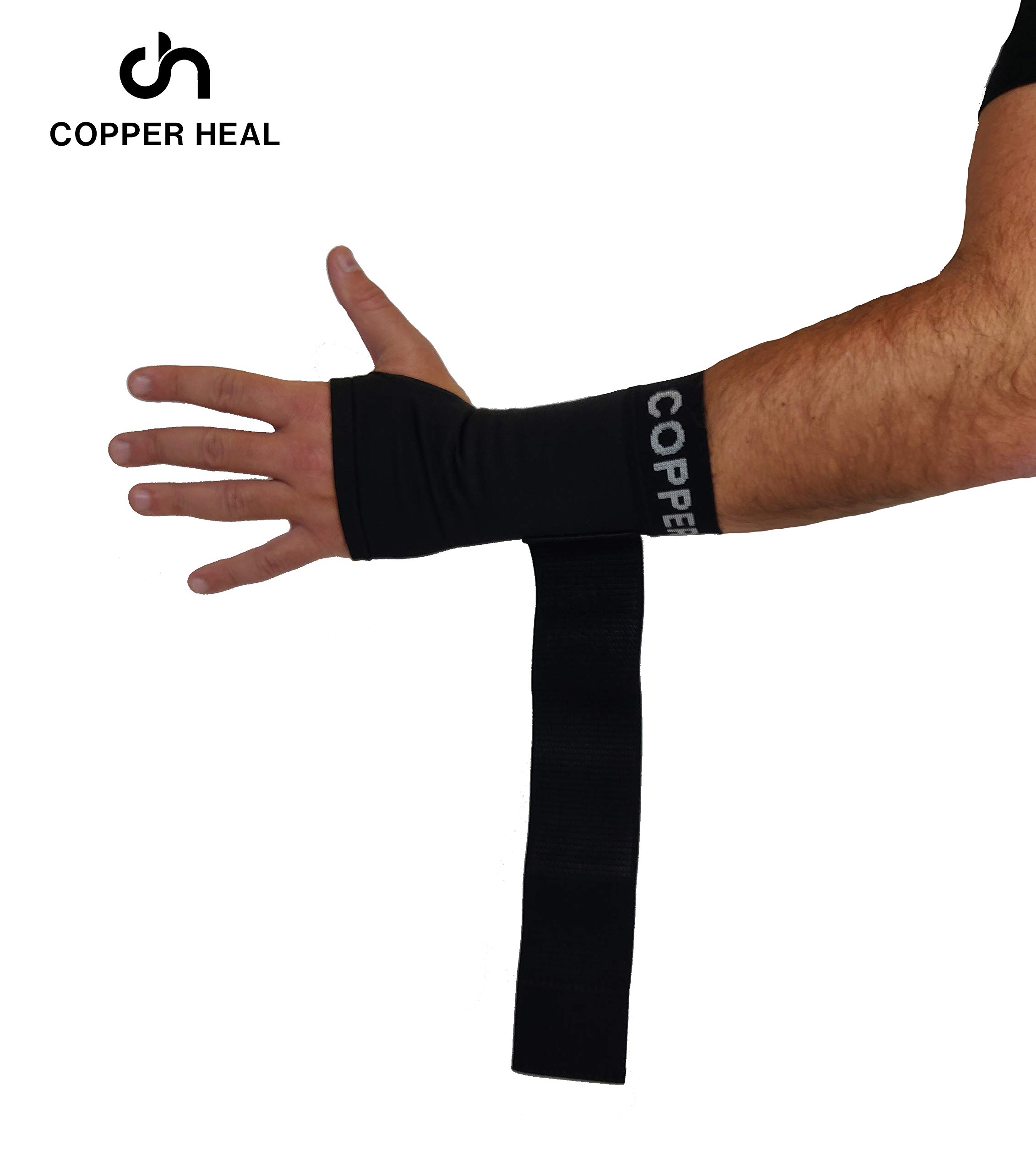 COPPER HEAL Wrist Support Brace – Copper Infused Compression Wrap for Carpal Tunnel, Arthritis, Tendonitis – Adjustable Fit for Men & Women – 1 Brace – Pain Relief & Wrist Recovery
