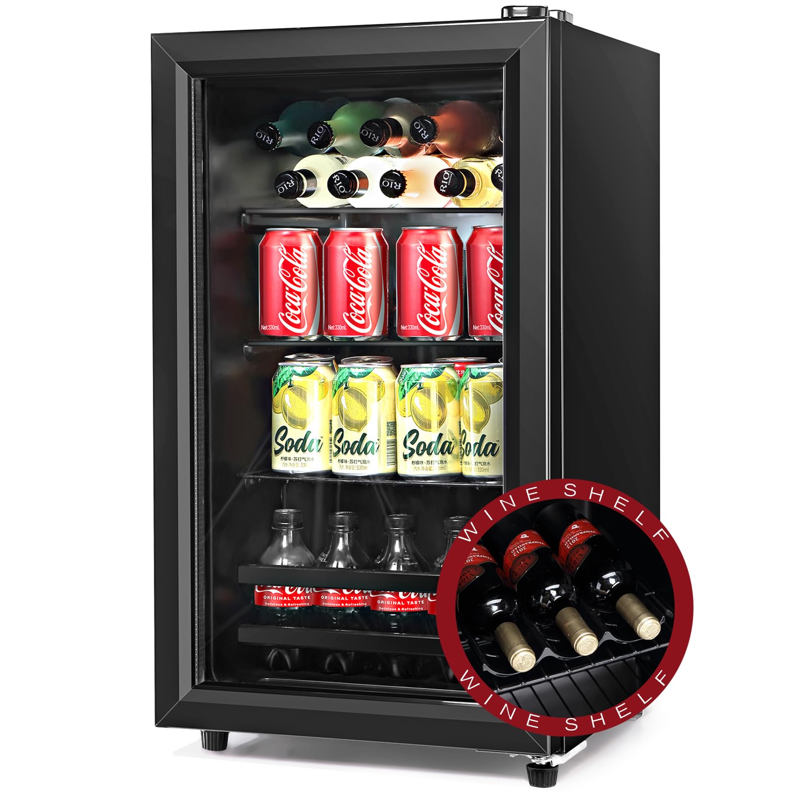 DRIXNO DR-BR-02-60 3 cu ft Beverage Cooler Black