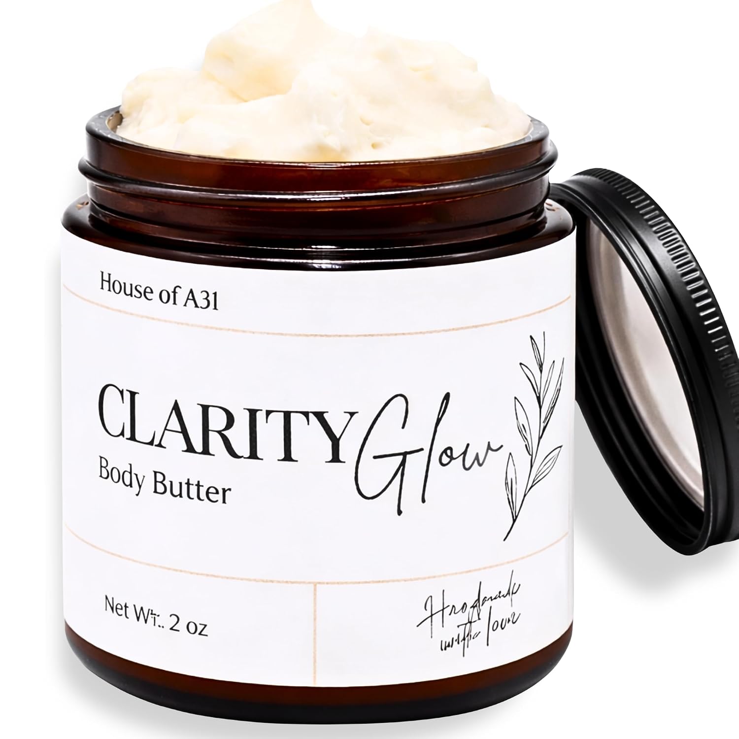 Clarity Glow Grass Fed Beef Tallow Moisturizer for Face & Body – Whipped Tallow Body Butter for Dry, Sensitive Skin – Natural Anti Aging Cream – 2 oz
