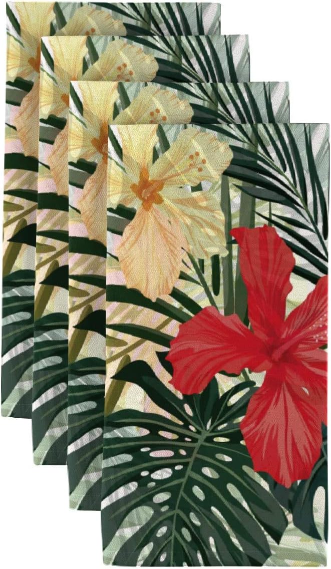 Milliken Hibiscus Garden Dinner Napkins - Set of 12