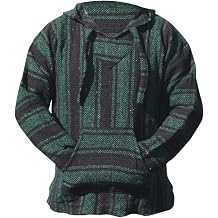 Del Mex Mexican Baja Hoodie Hippie Surf Poncho Sweater Sweatshirt Pullover Jerga