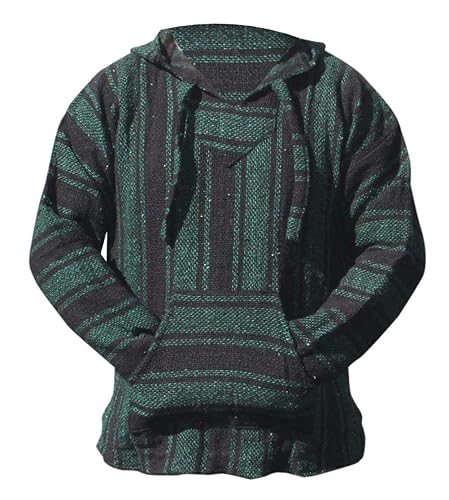Del Mex Mexican Baja Hoodie Hippie Surf Poncho Sweater Sweatshirt