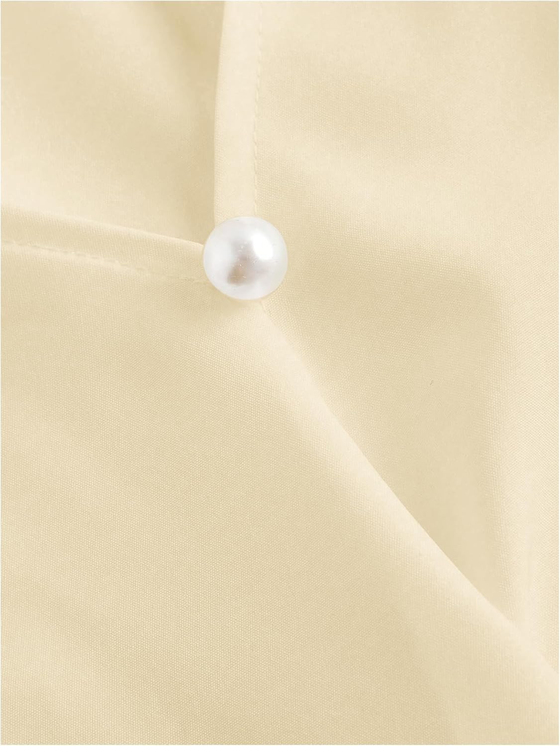 SweatyRocks Women's Button up Collar Cropped Shirt Long Sleeve Self Wrap Crop Top Blouse - Image 4