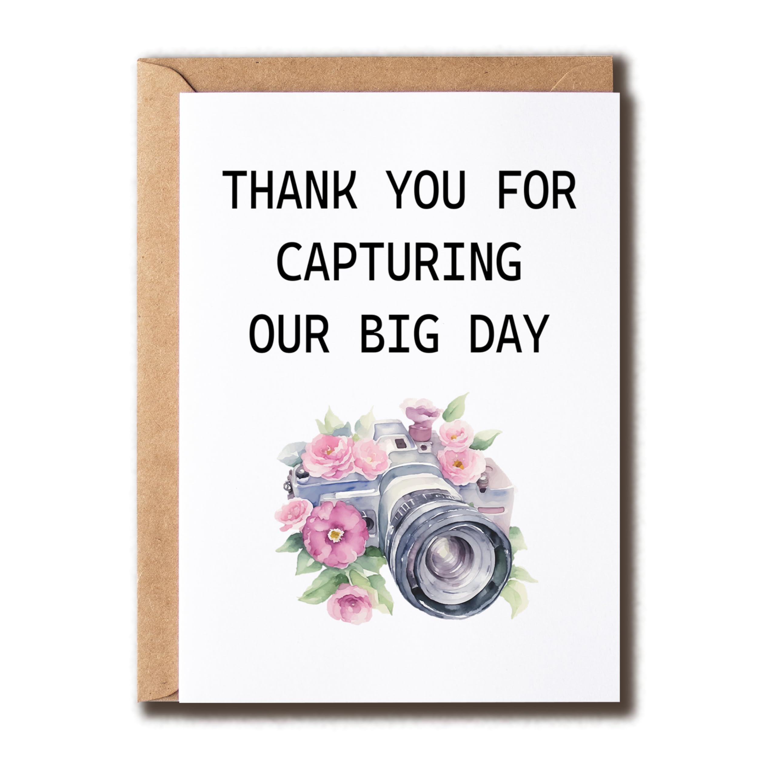 Tarjeta de agradecimiento por capturar nuestra tarjeta de gran día – Tarjeta de felicitación para el día de la boda – Tarjeta de fotógrafo – Tarjeta de videógrafo – Tarjeta de compromiso –